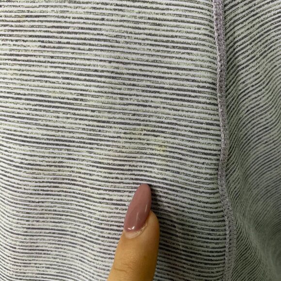 Lululemon Active Strength Tank Lilac Heathered Coal Wee Stripe / Lilac Size 8 - Picture 7 of 12